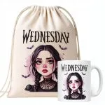 Zestaw Kubek + Plecak Nevermore Wednesday Addams Dla Fanów Prezent