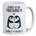 Kubek ceramiczny Personalizowany Walentynki Jesteś Moim Pingwinem
