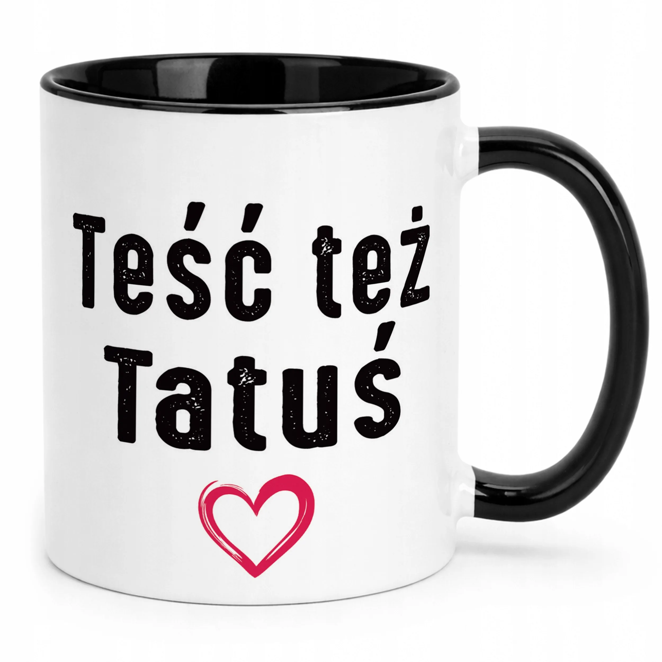 Kubek Czarny Dzień Ojca Dla Teścia Teść Też Tatuś Prezent