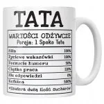 Kubek ceramiczny Dzień Ojca Tata Wartości Odżywcze Tabela Prezent