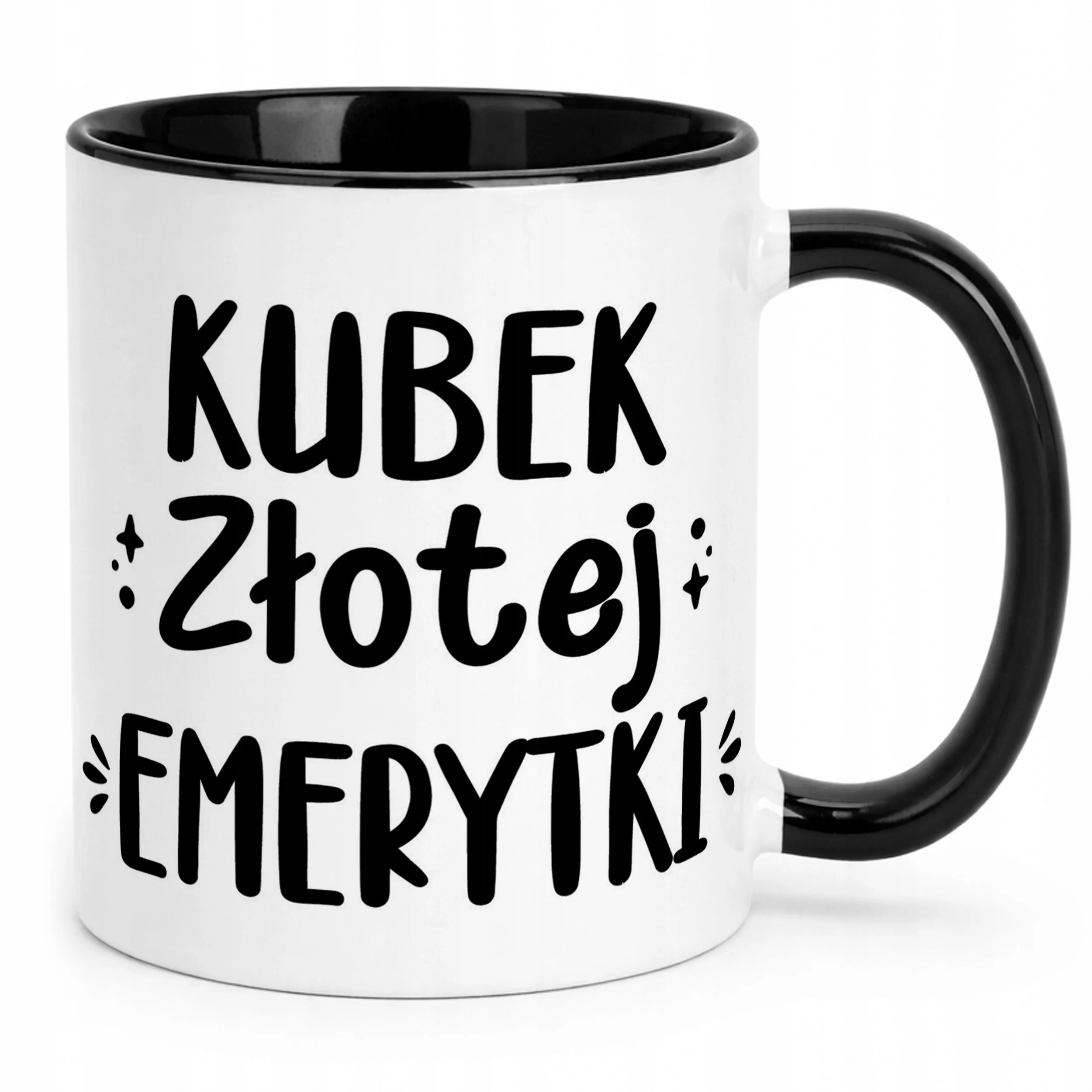 Kubek Czarny z okazji Emerytury Dla Emerytki Prezent Upominek