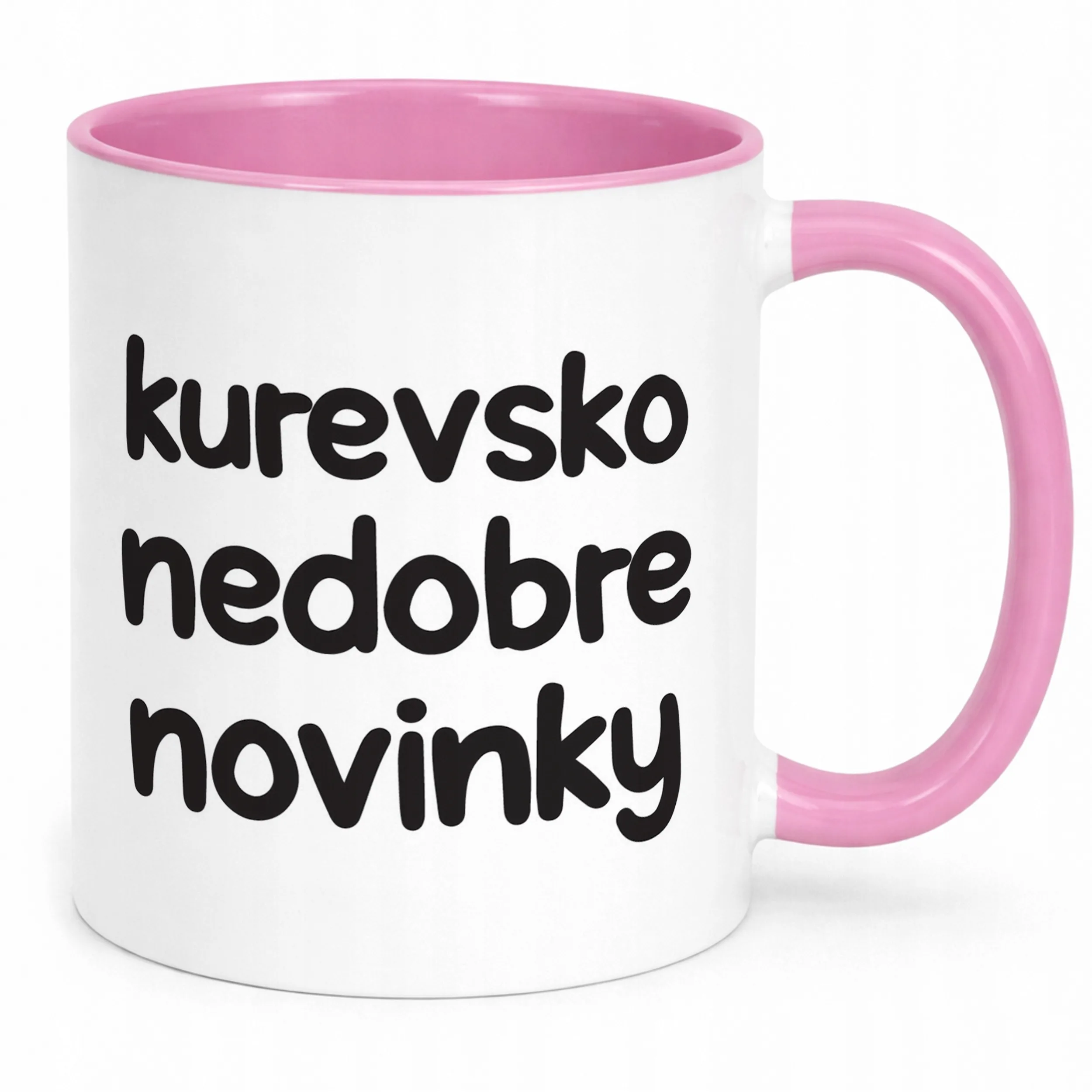 Kubek Różowy Ku**vsko Nedobre Novinky Śmieszny Zabawny Prezent