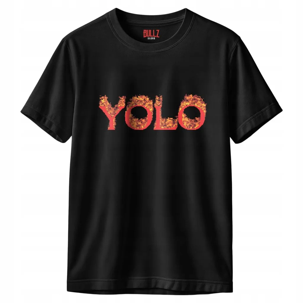 Koszulka czarna męska YOLO Śmieszne Memy r. 3XL