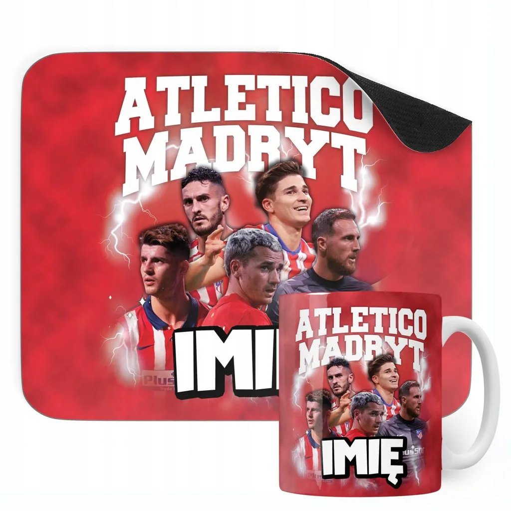 Zestaw personalizowany Kubek + Podkładka pod mysz Atlético Madryt