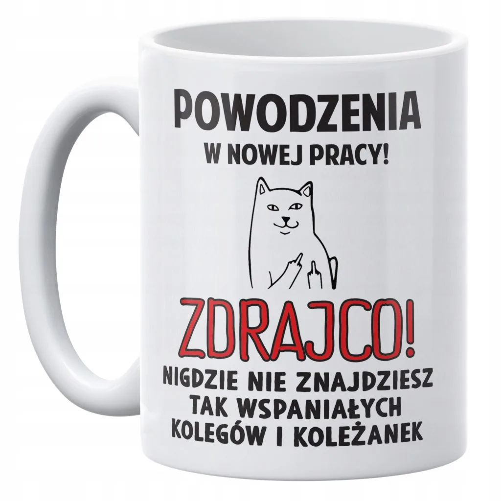 Kubek ceramiczny 330 ml Na Odejście Z Pracy Prezent Pożegnanie Zabawne