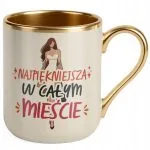 Kubek Premium Złoty Ecru Dzień Kobiet Zabawny Prezent Upominek Dla Kobiety