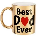 Złoty kubek Dzień Ojca Best Dad Ever Upominek Dla Taty