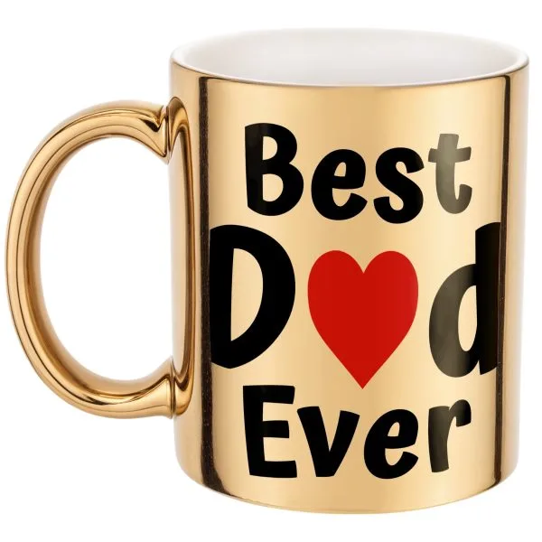 Złoty kubek Dzień Ojca Best Dad Ever Upominek Dla Taty