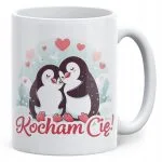 Kubek ceramiczny 330ml Walentynki Kocham Cię Pingwin Prezent Upominek Serce