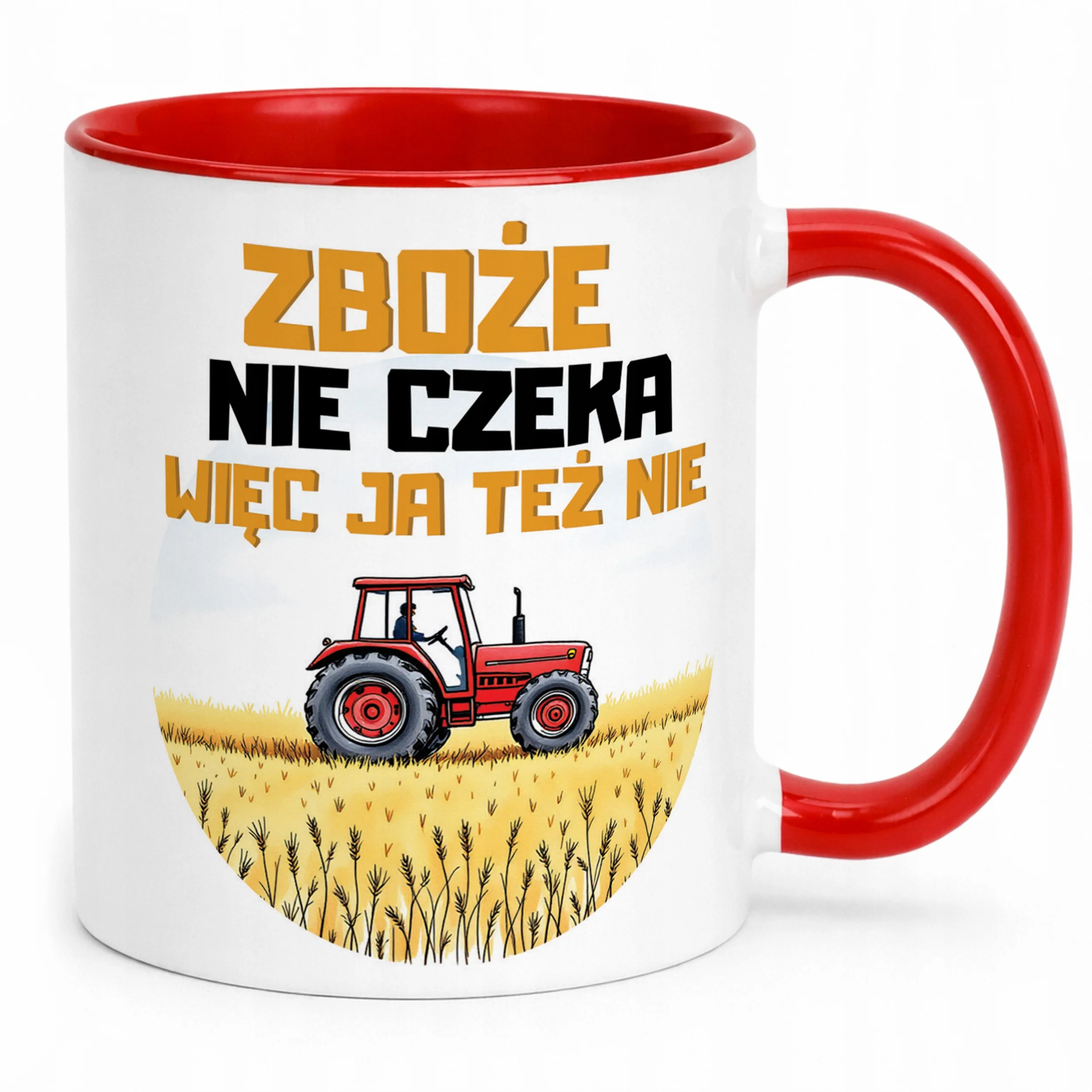 Kubek Czerwony Rolnik Dla Rolnika Traktor Zabawny Prezent Upominek