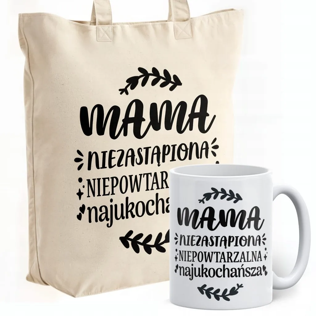 Zestaw Kubek + Torba Premium Dzień Matki Dla Mamy Prezent Upominek
