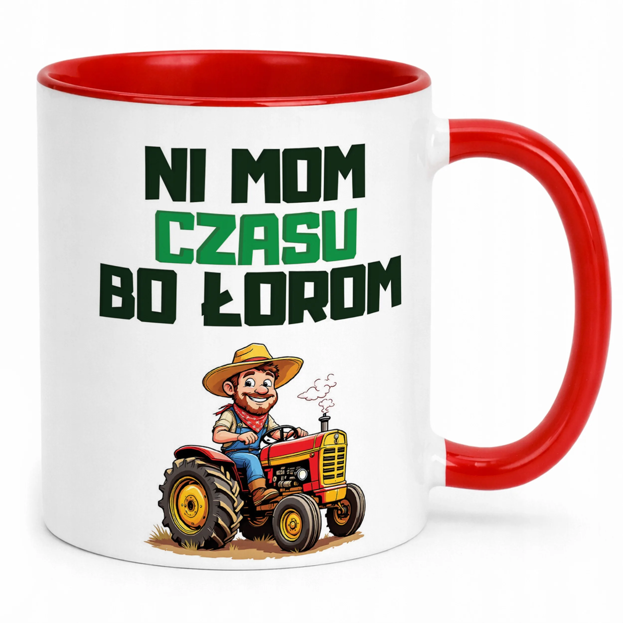Kubek Czerwony Rolnik Dla Rolnika Traktor Zabawny Prezent Upominek