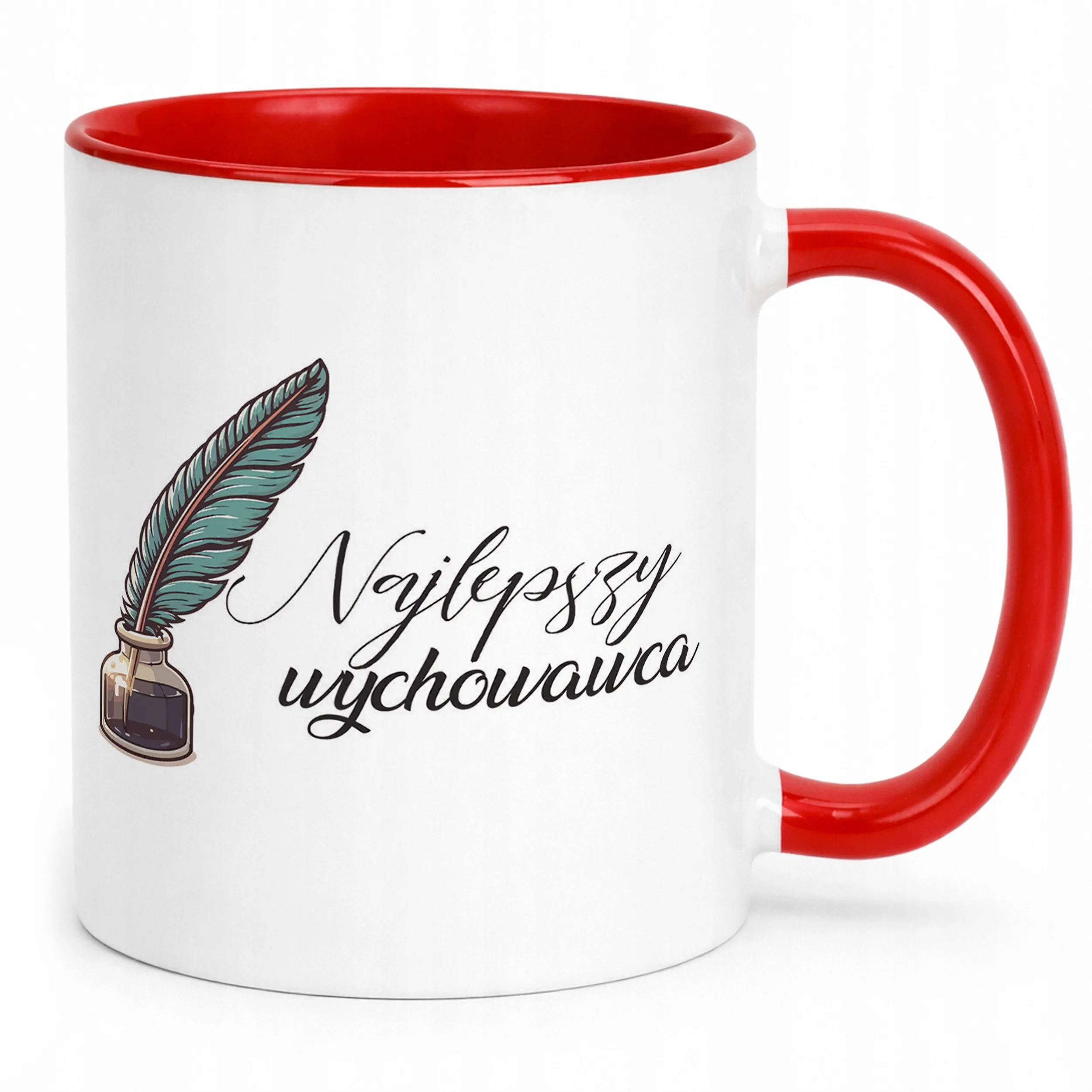 Kubek Czerwony Najlepszy Wychowaca Dzień Nauczyciela Prezent