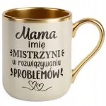 Kubek Premium Złoty Ecru Personalizowany Dzień Matki Dla Mamy
