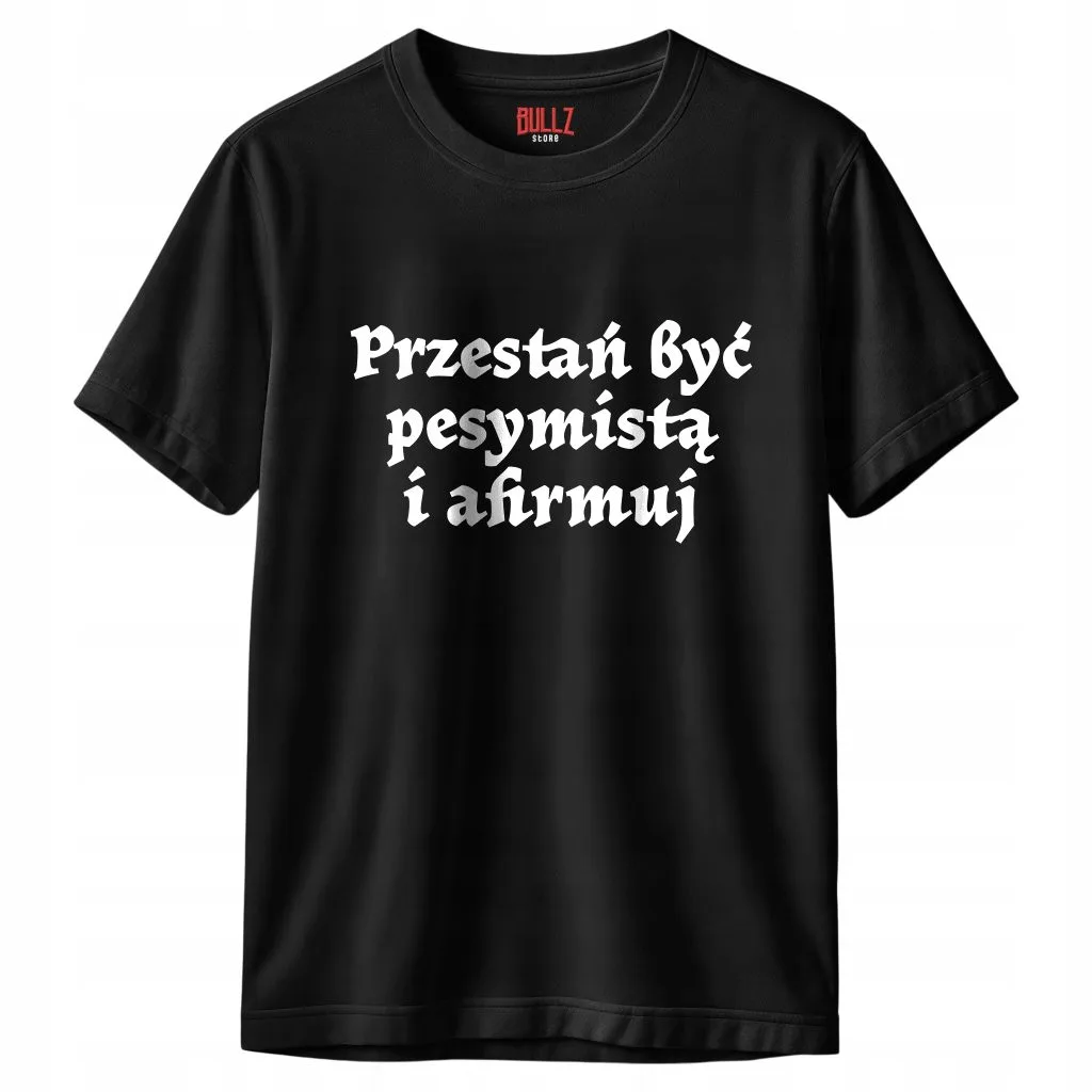 Koszulka czarna męska 1670 Afirmuj