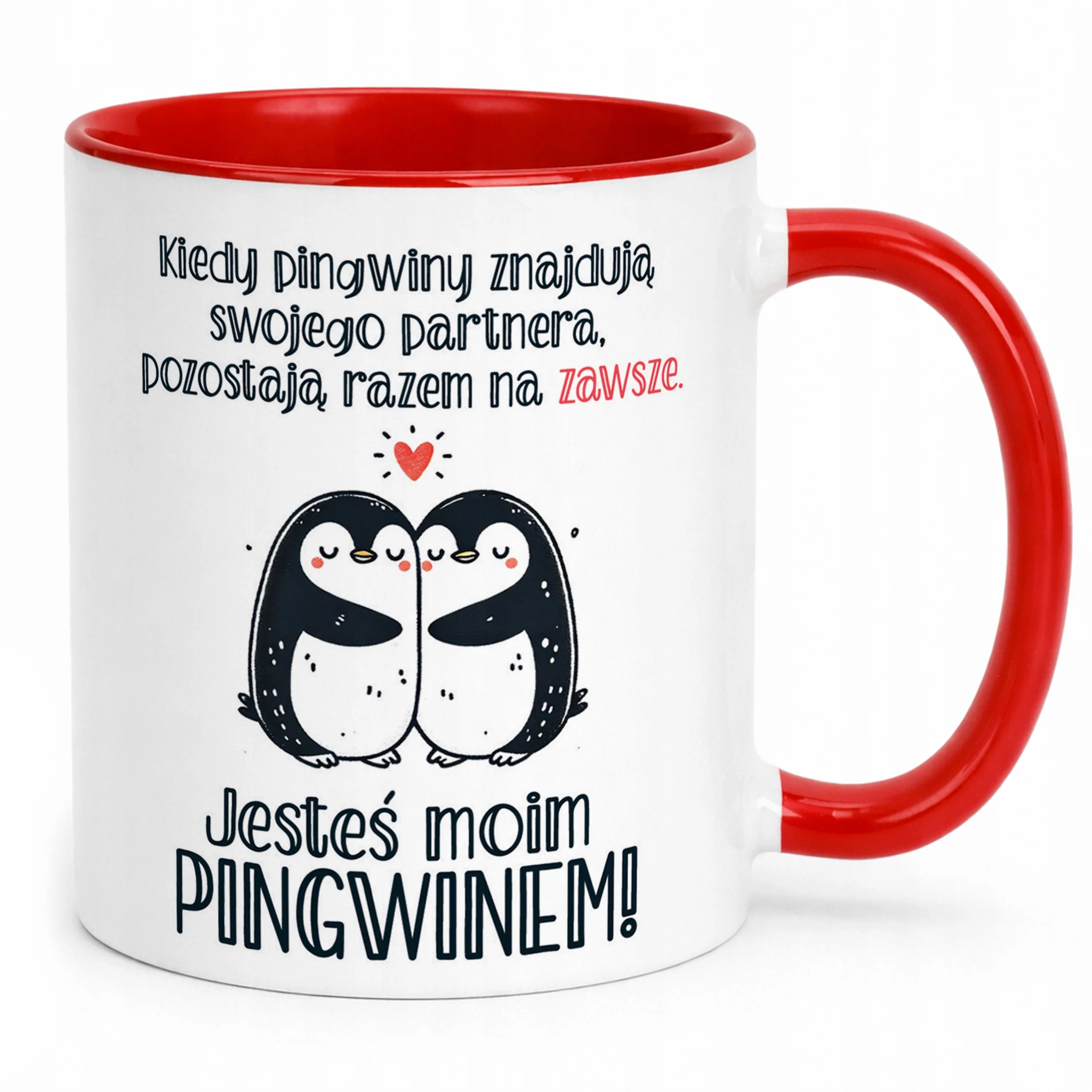 Kubek Czerwony Walentynki Miłość Prezent Upominek Dla Drugiej Połowy