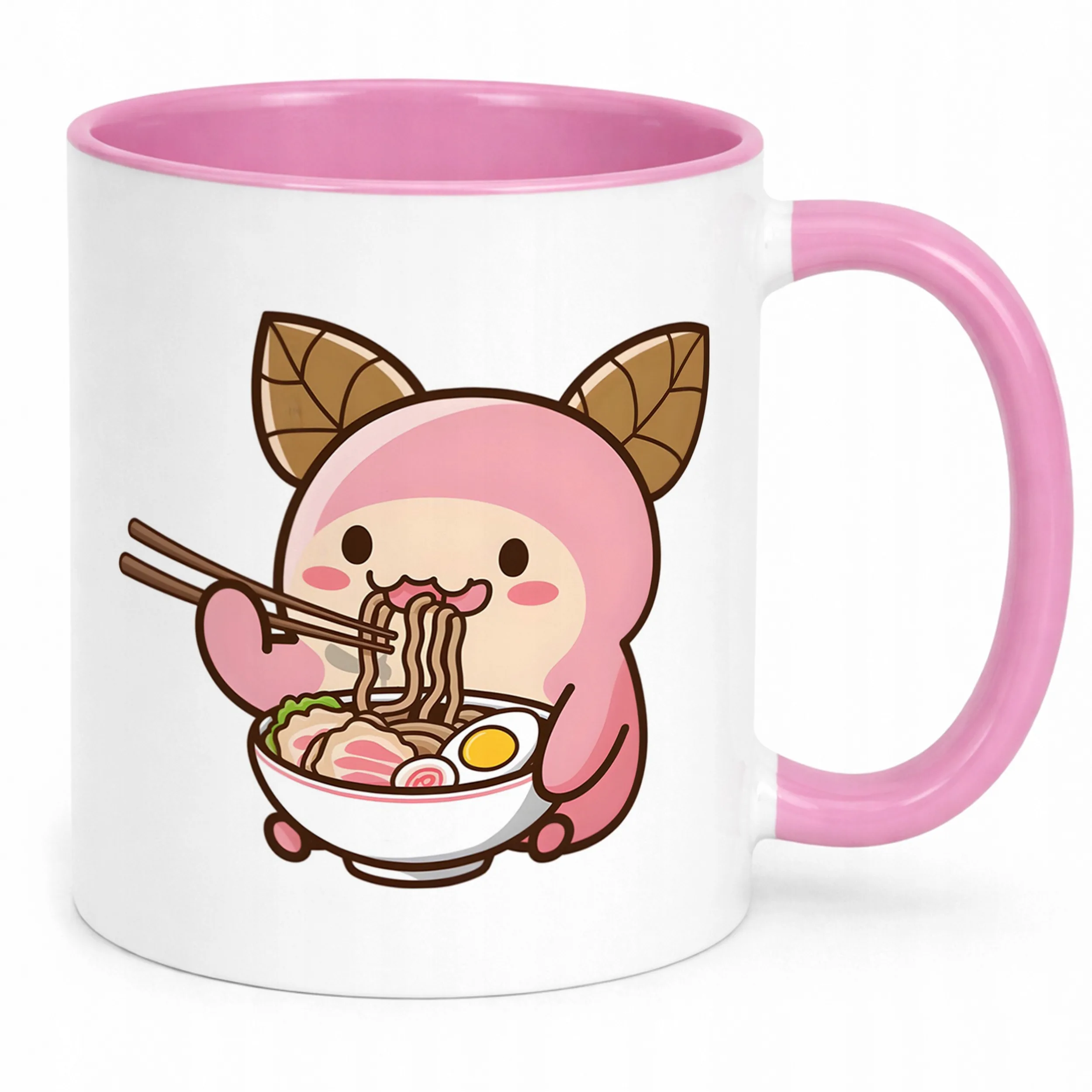 Różowy kubek dla fana gier Aksolotl Axolotl Pixel Gra Różowy Zwierzak HIT
