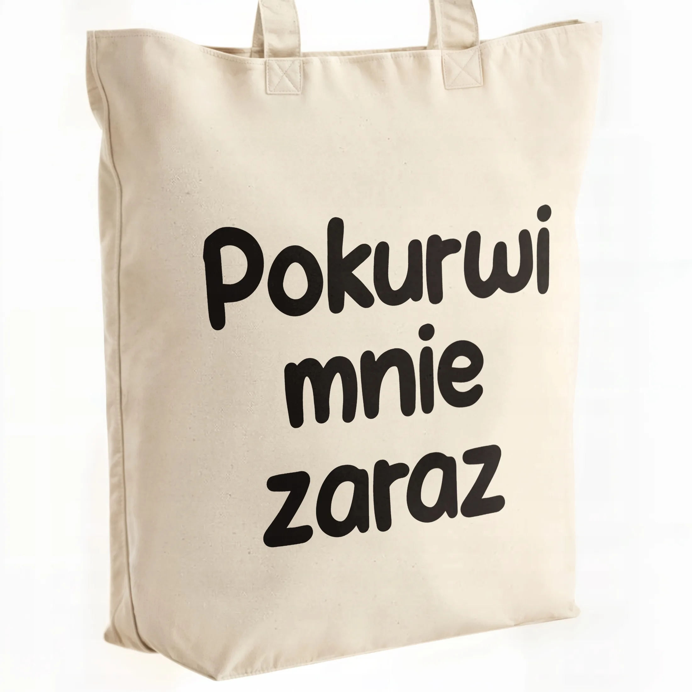 Torba bawełniana premium Pok**wi Mnie Zaraz Zabawny Prezent