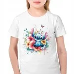 Koszulka biała dziecięca Stitch Lilo i Stich Dla Fanów Bajki