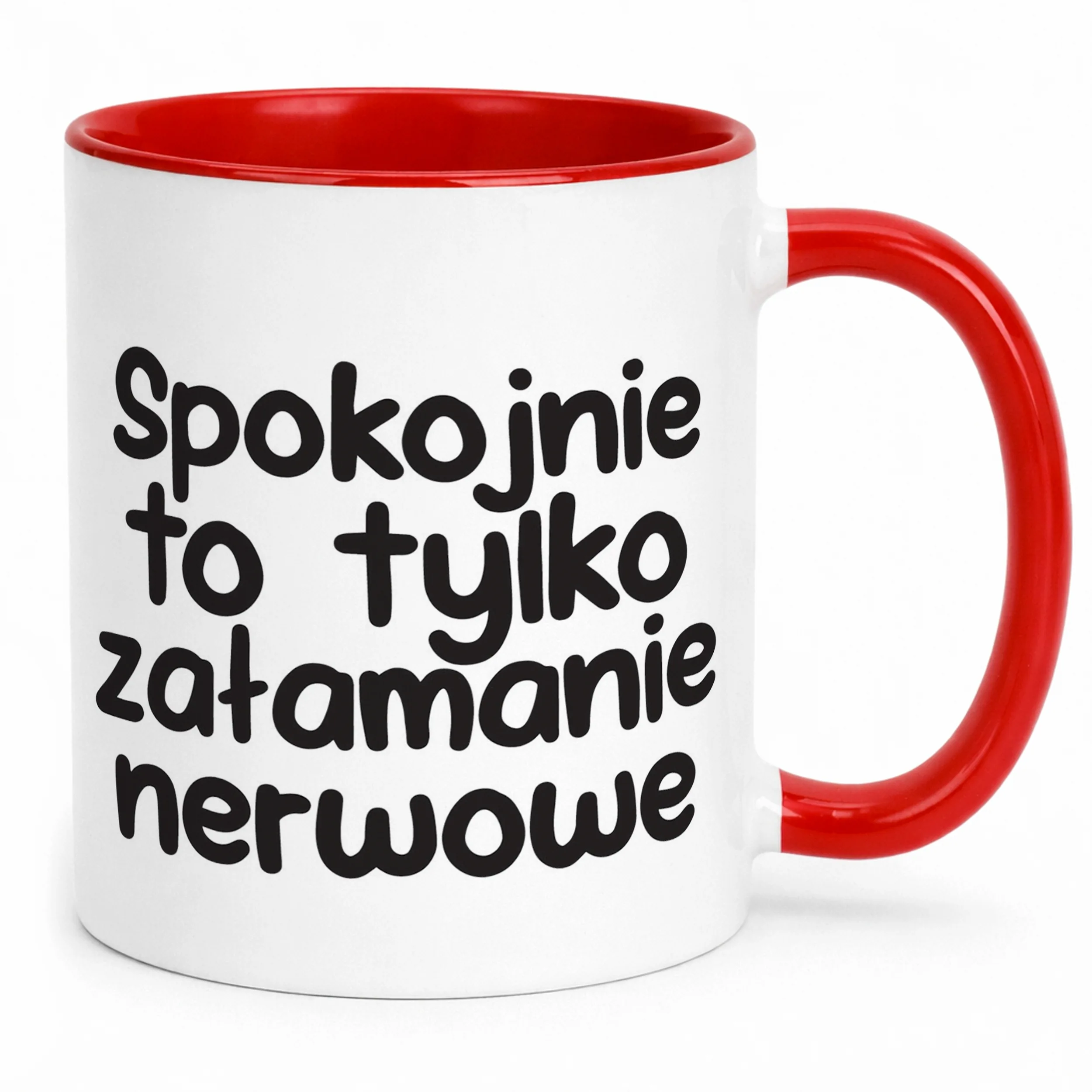 Kubek Czerwony Spokojnie To Tylko Załamanie Nerwowe Zabawny Prezent