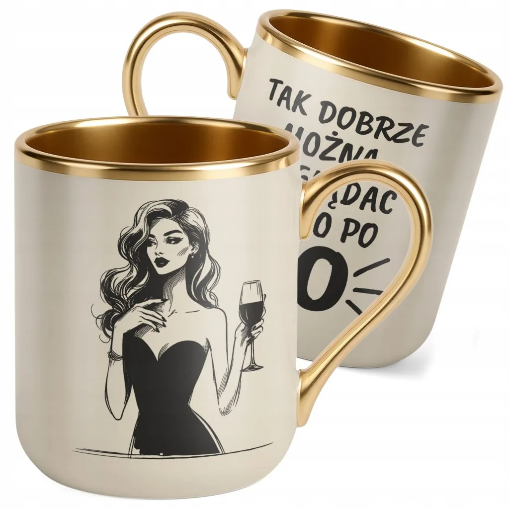 Kubek Premium Złoty Ecru Tak Dobrze Można Wyglądać 60 Urodziny Prezent