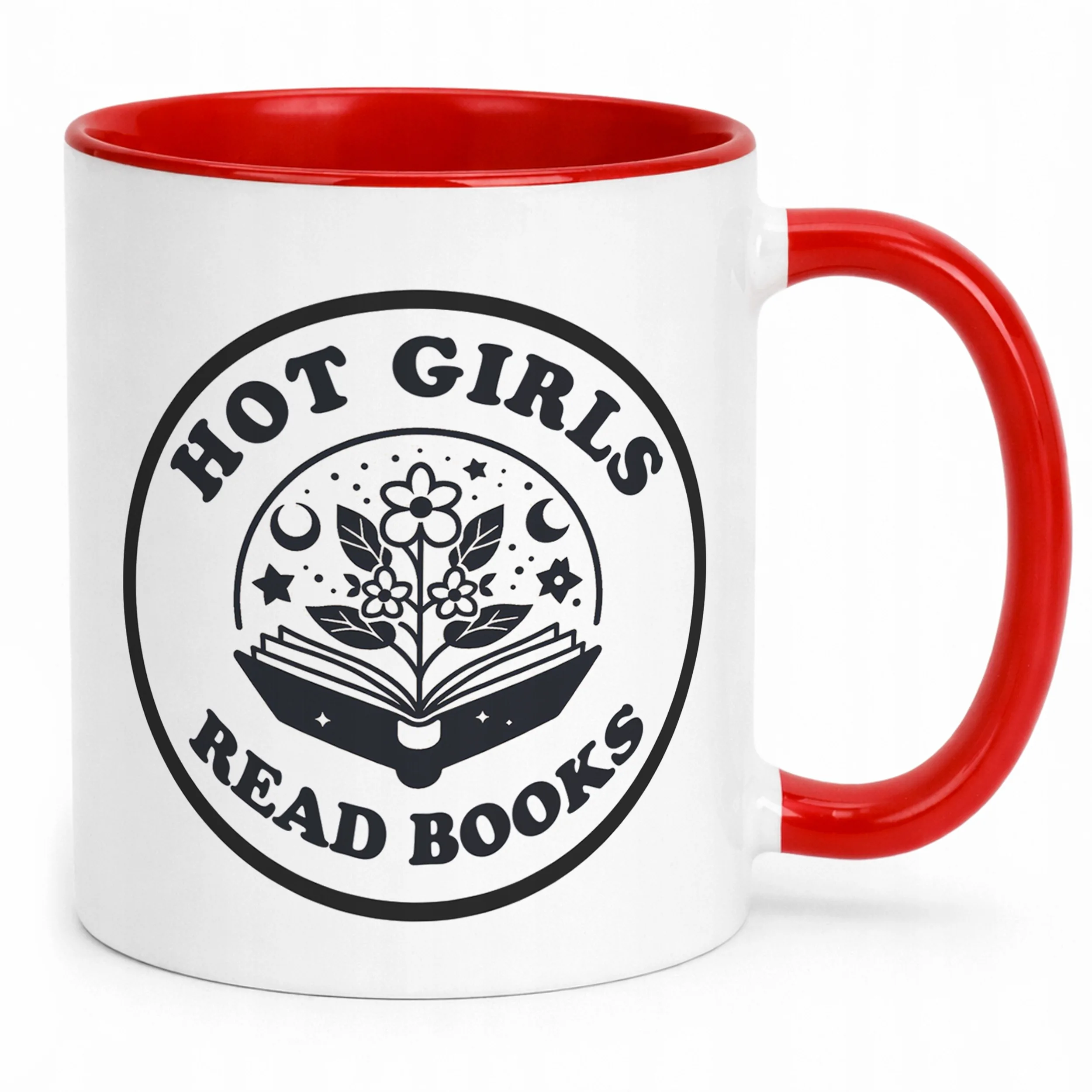 Kubek Czerwony Hot Girl Read Books Dla Fanki Książek Prezent