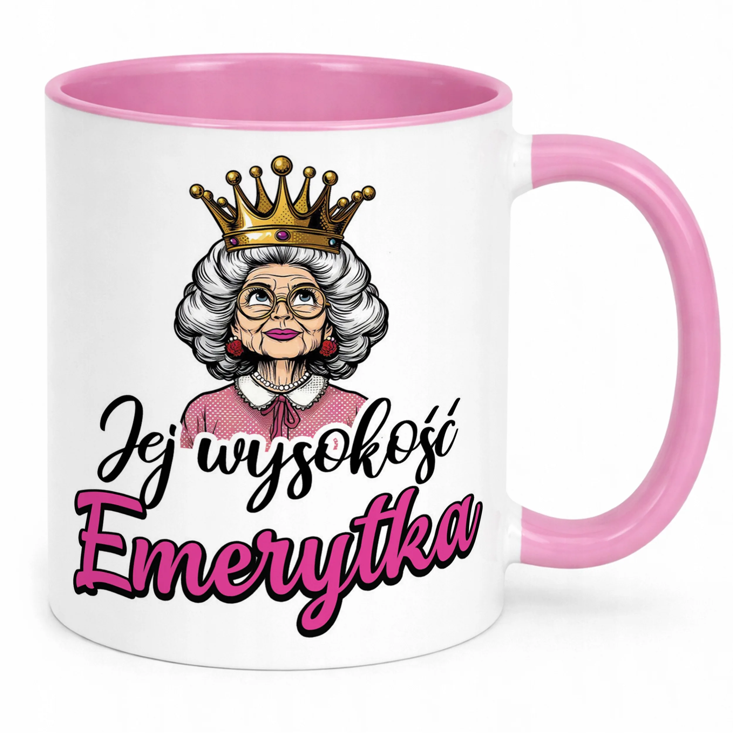 Kubek Różowy Z okazji Emerytury Dla Emerytki Prezent Upominek