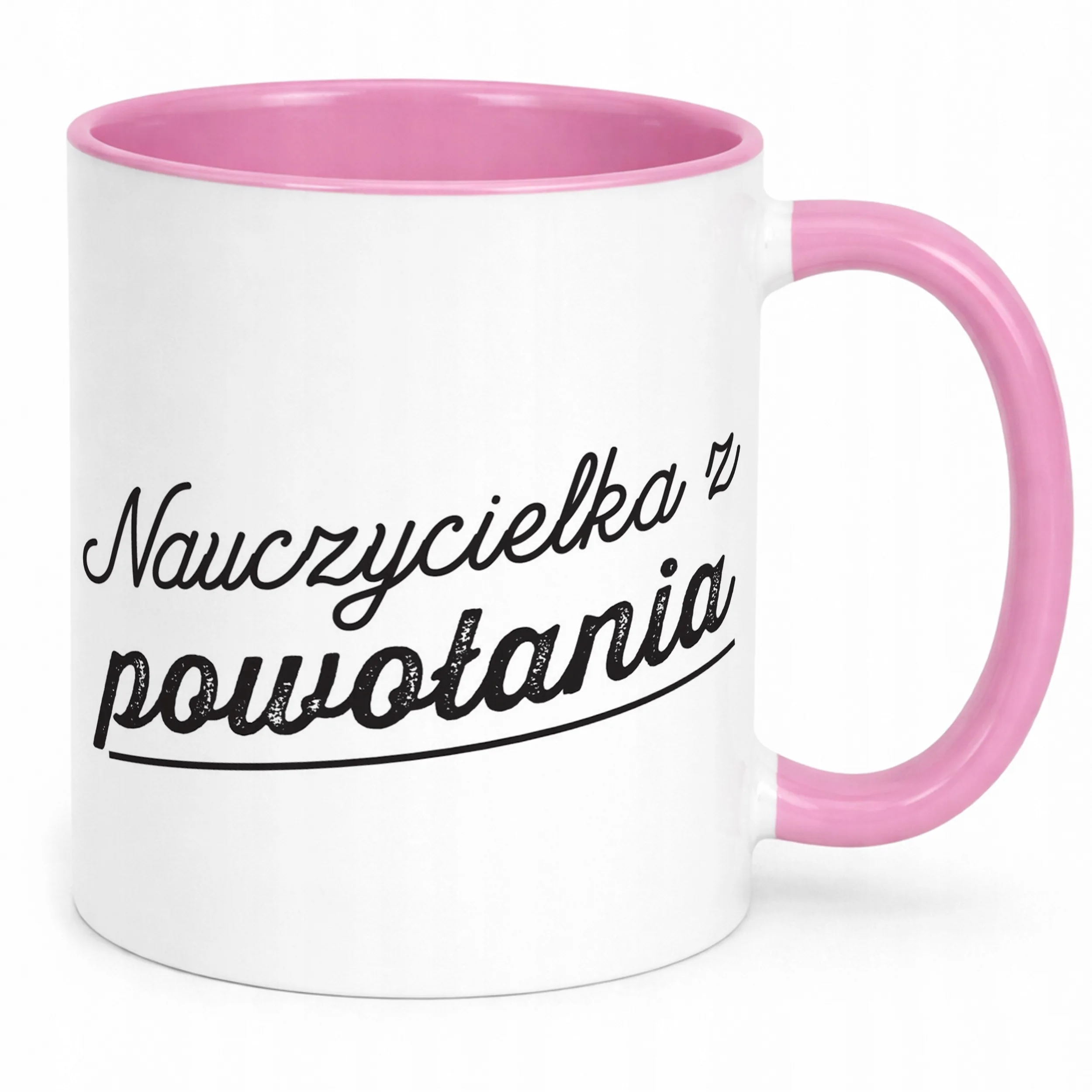 Kubek Różowy Najlepsza Nauczycielka Dzień Nauczyciela Prezent