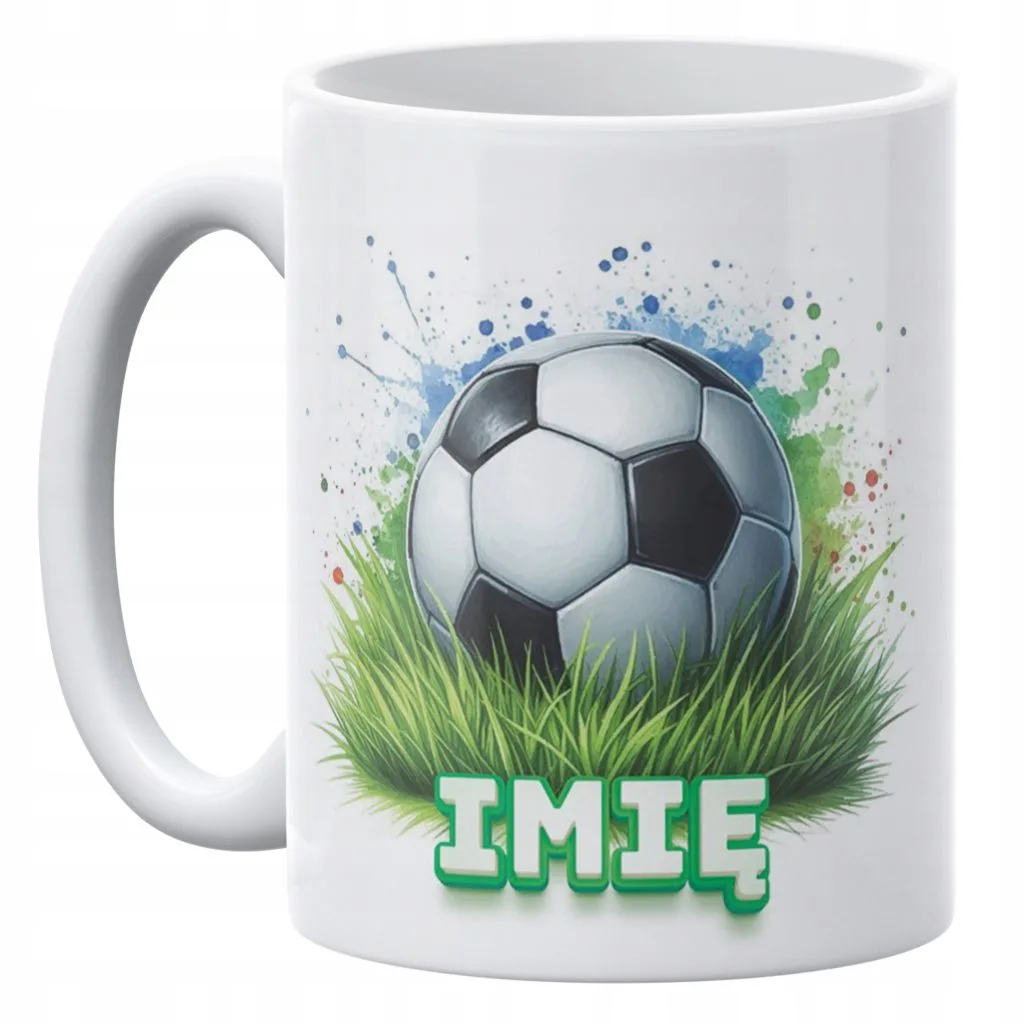 Kubek ceramiczny 330 ml Personalizowany Dla Piłkarza Piłka Nożna Prezent
