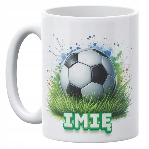 Kubek ceramiczny 330 ml Personalizowany Dla Piłkarza Piłka Nożna Prezent