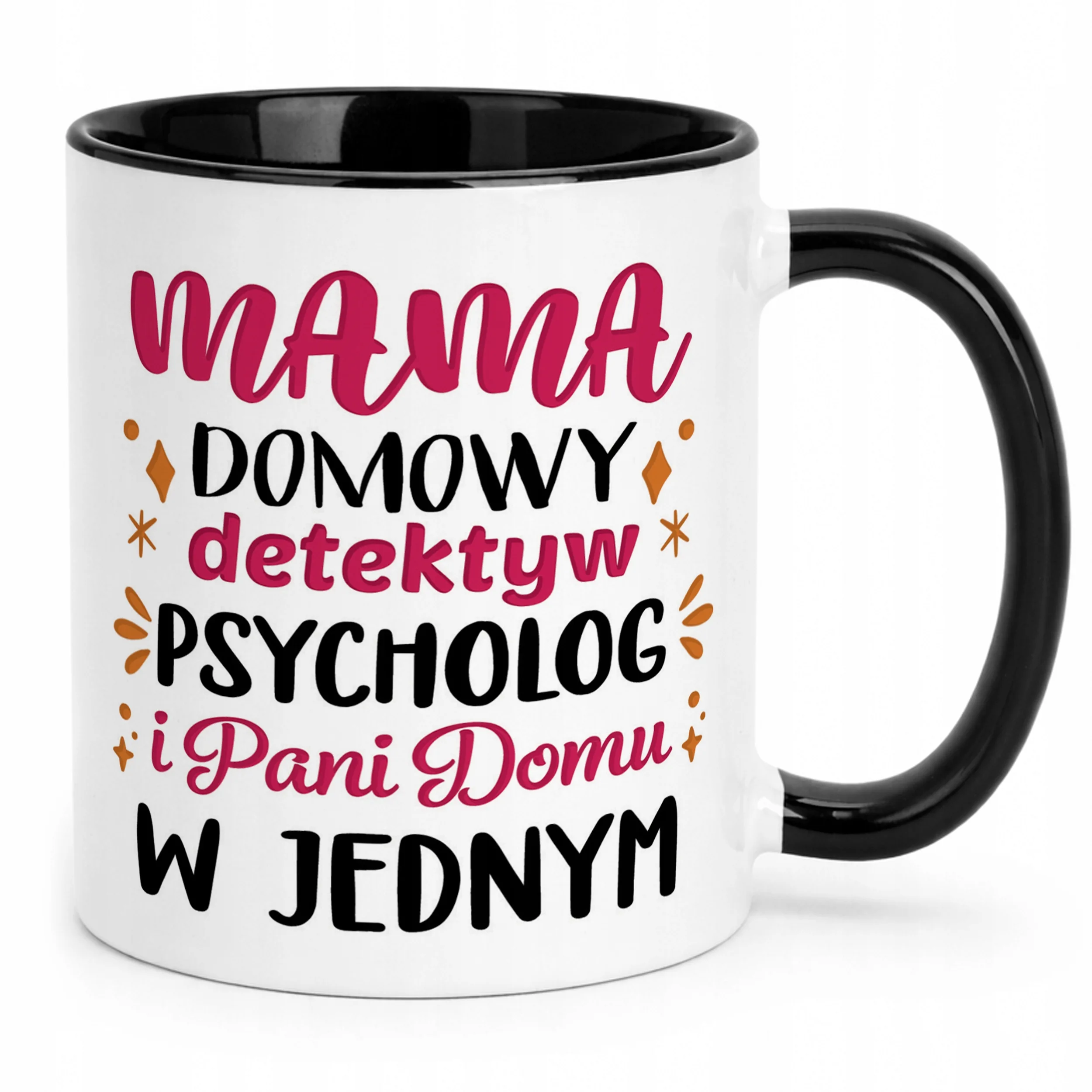 Kubek Czarny Dzień Matki Dla Mamy Prezent Domowy Detektyw Psycholog