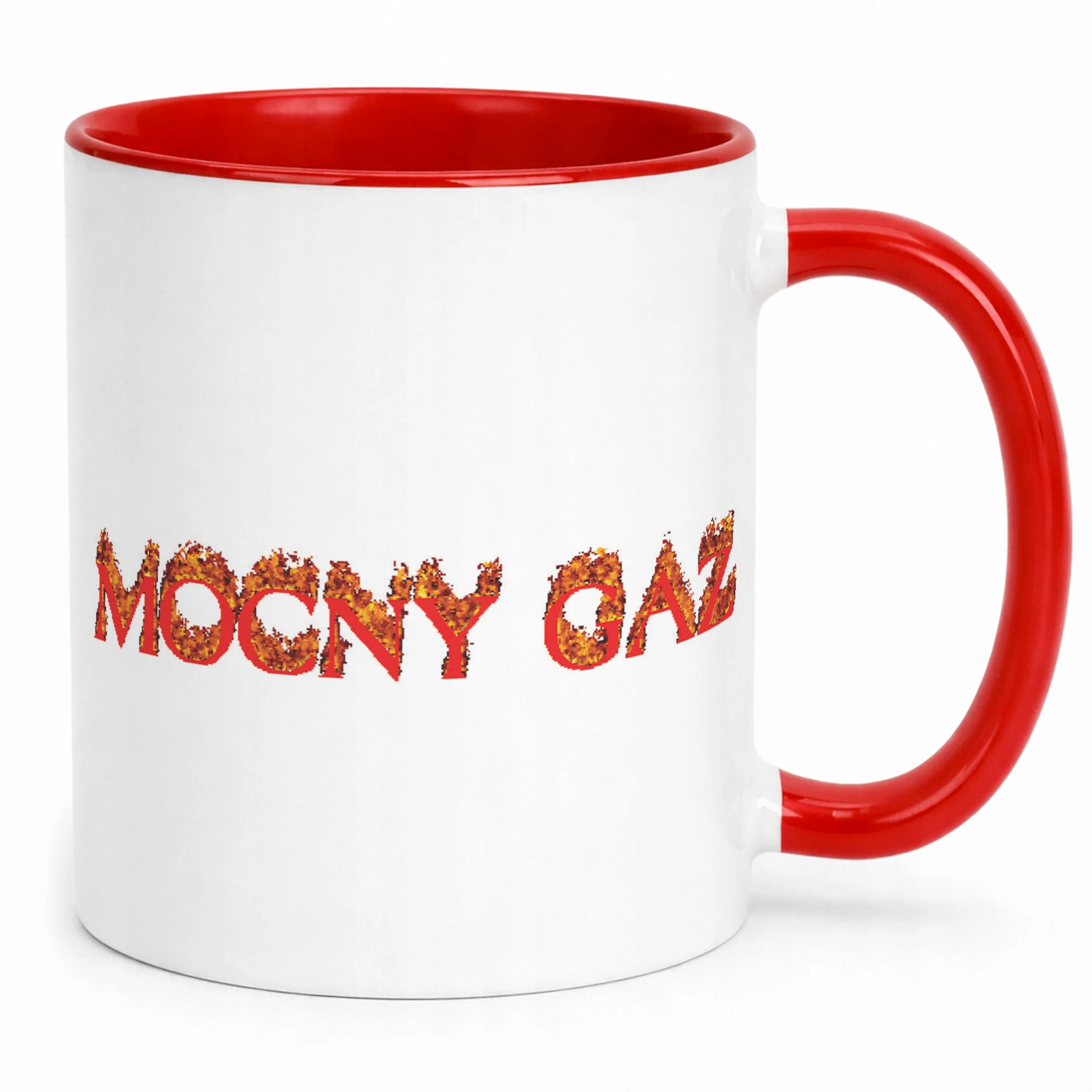 Kubek ceramiczny Mocny Gaz Memy Zabawne Prezent
