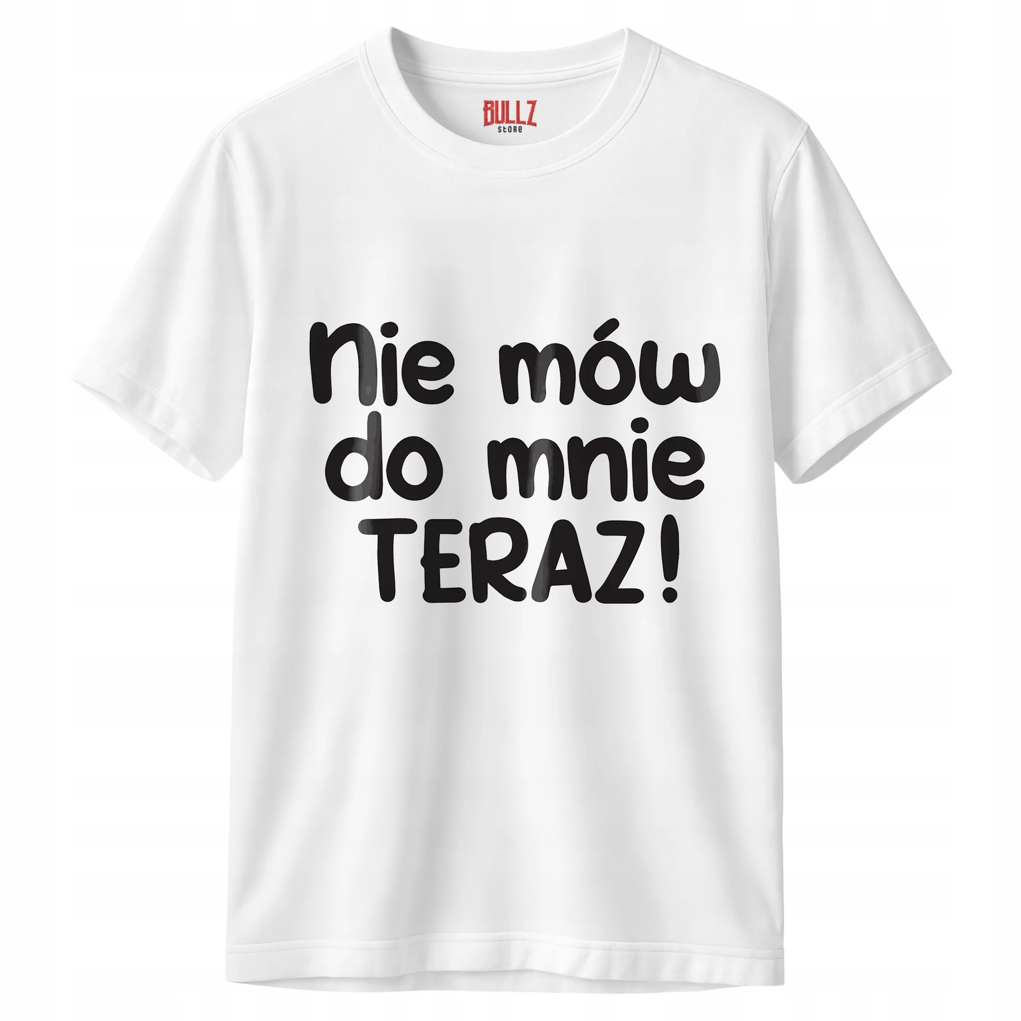 Koszulka biała męska Nie Mów Do Mnie Teraz Zabawny Prezent