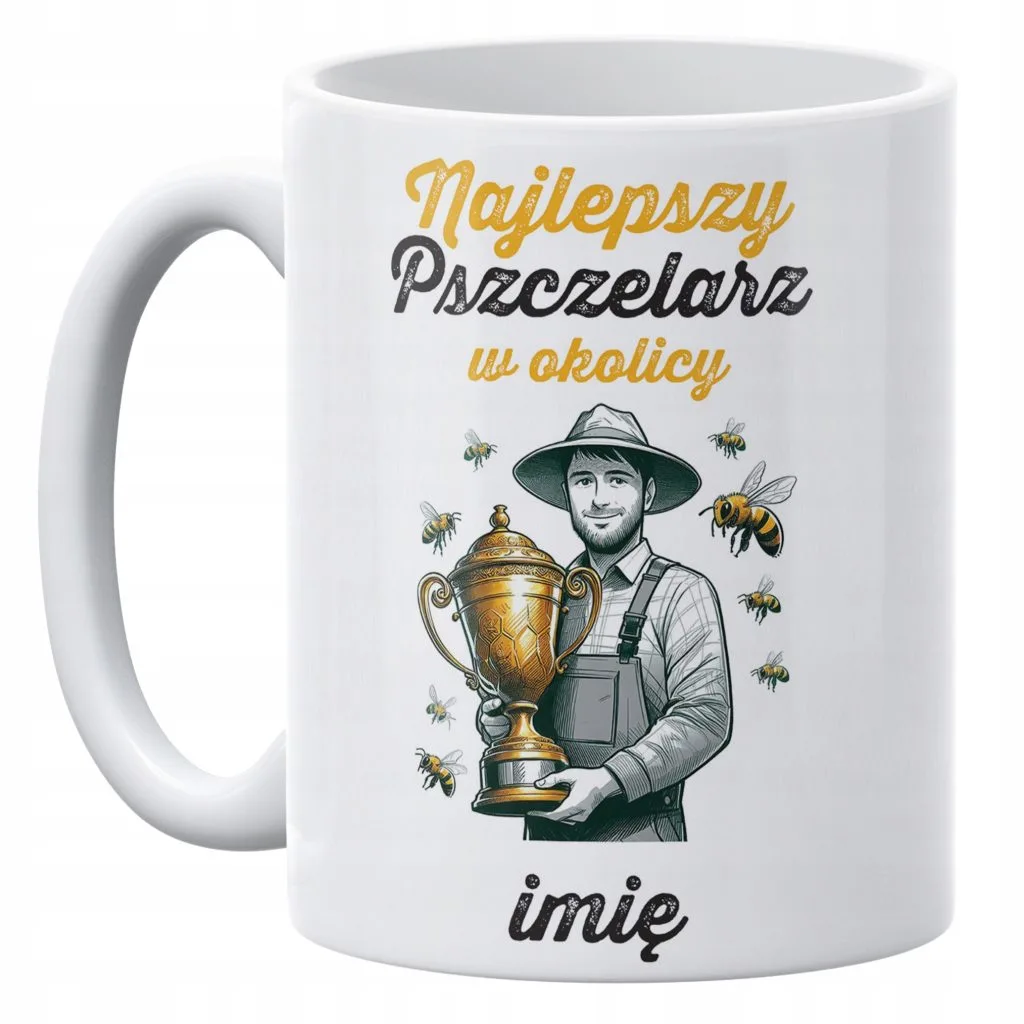 Kubek ceramiczny 330 ml Dla Pszczelarzy Prezent Upominek Personalizowany
