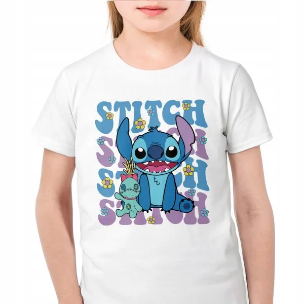 Koszulka biała dziecięca Stitch Lilo i Stich Dla Fanów
