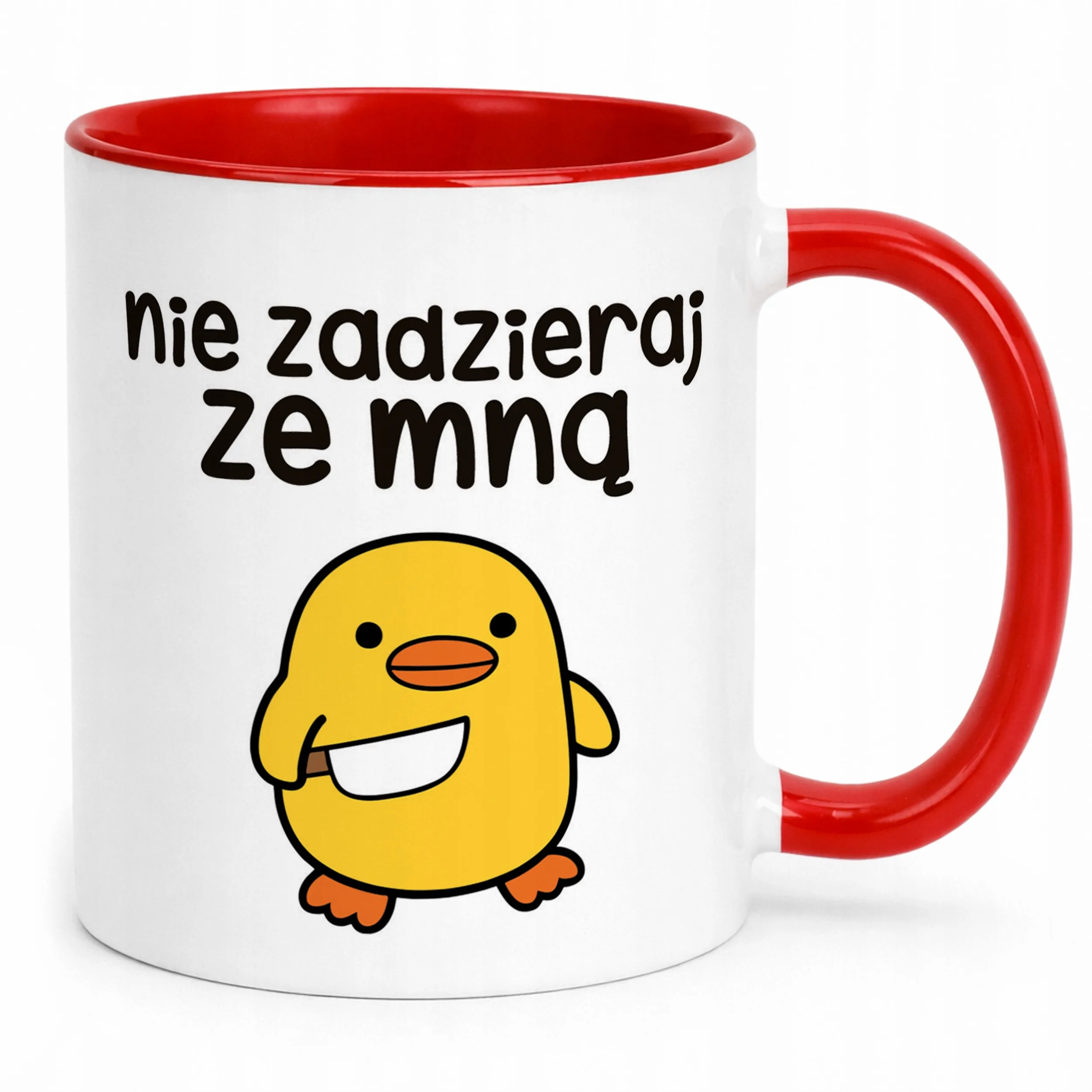 Kubek Czerwony Nie Zadzieraj Ze Mną Śmieszny Zabawny Prezent