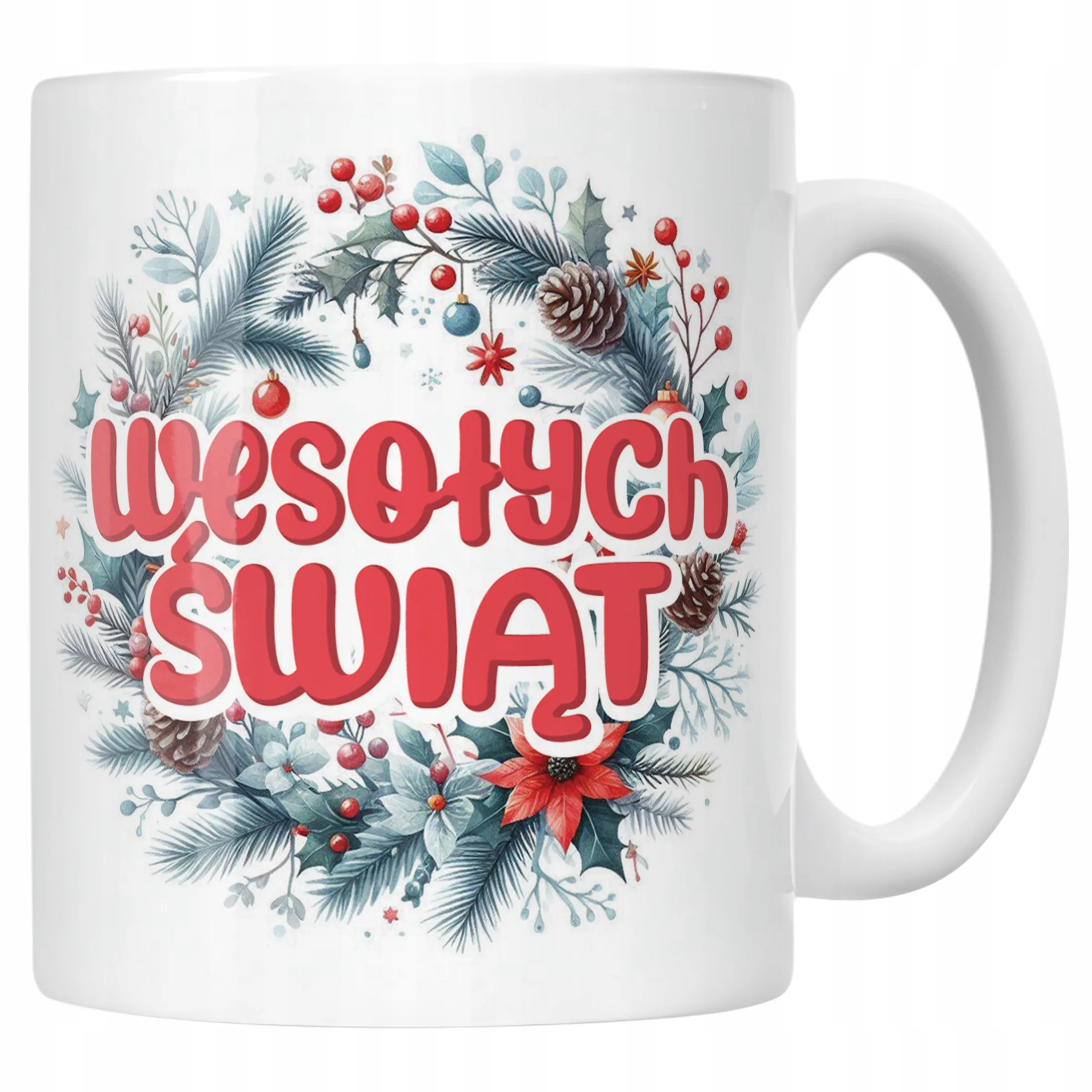 Kubek Ceramiczny Świąteczny Wesołych Świąt Boże Narodzenie Prezent