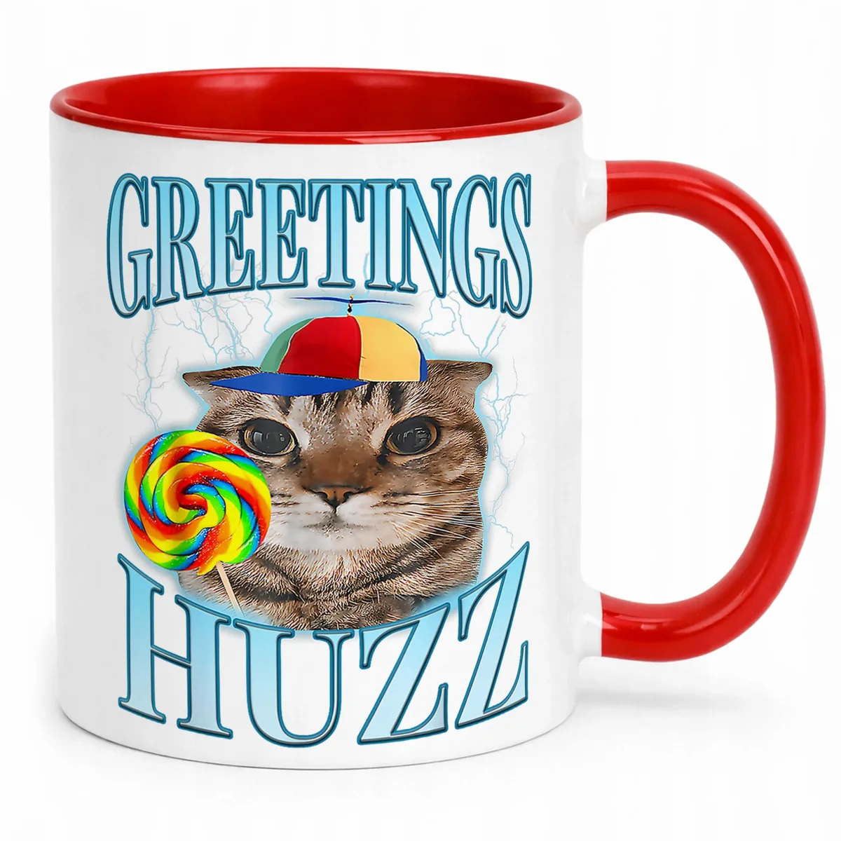 Kubek ceramiczny Greetings Huzz viral tiktok brainrot mem