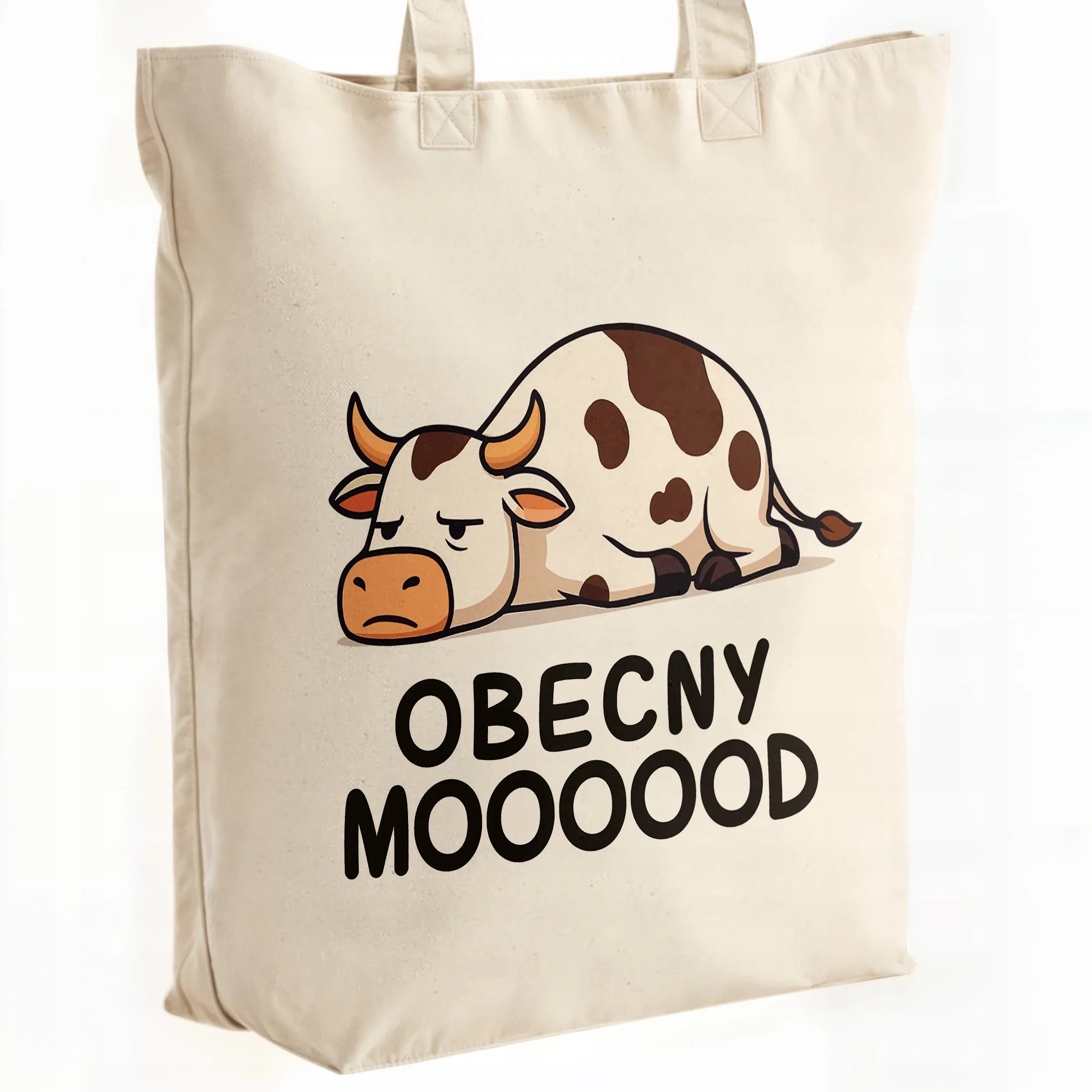Torba bawełniana premium Obecny Mooood Zabawny Prezent