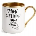 Kubek Premium Złoty Personalizowany Pani Stylistka Dla Stylistki Paznokci
