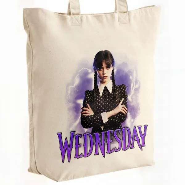 Torba bawełniana premium na zakupy Nevermore Wednesday Dla Fanów