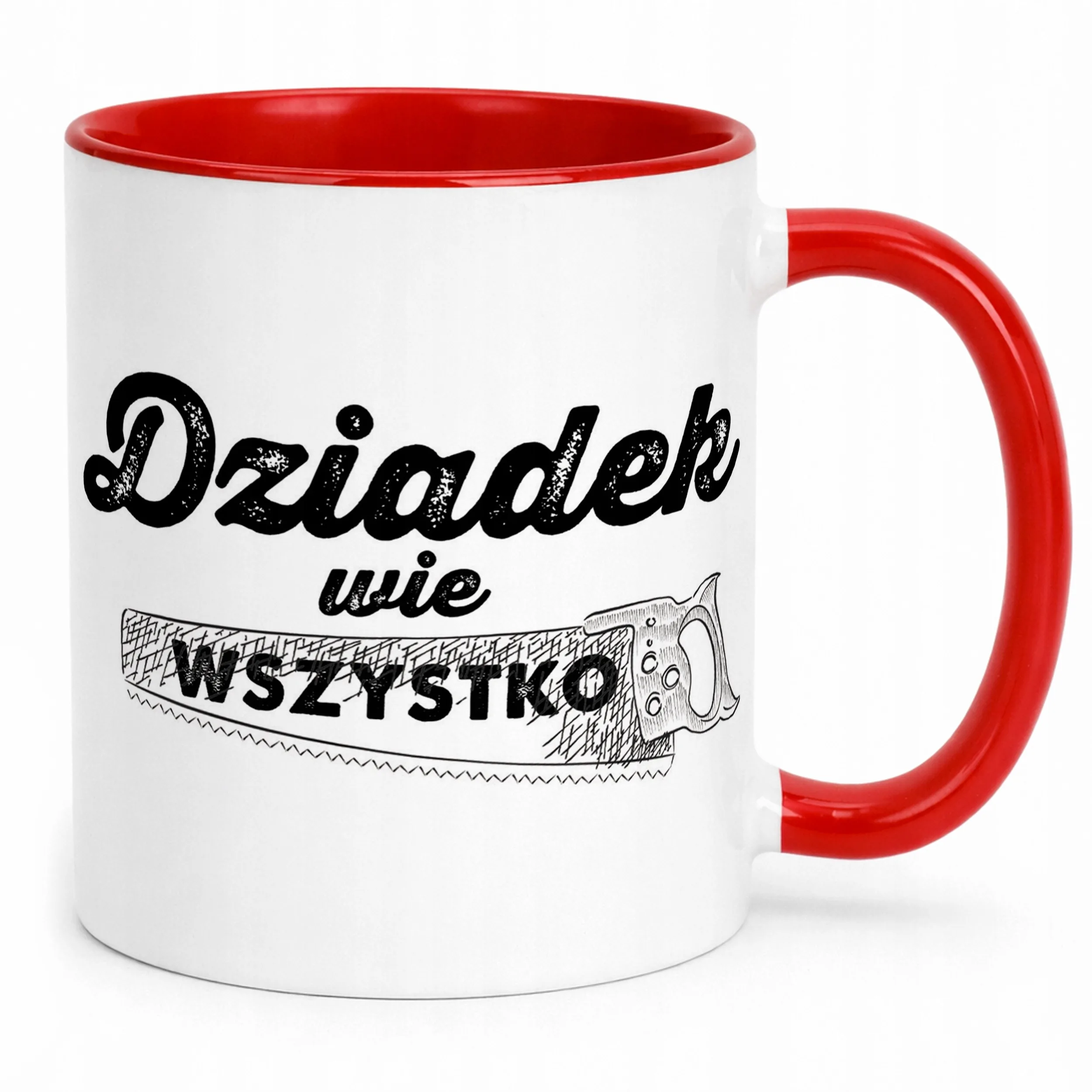 Kubek Czerwony Dzień Dziadka Dla Dziadka Prezent Upominek