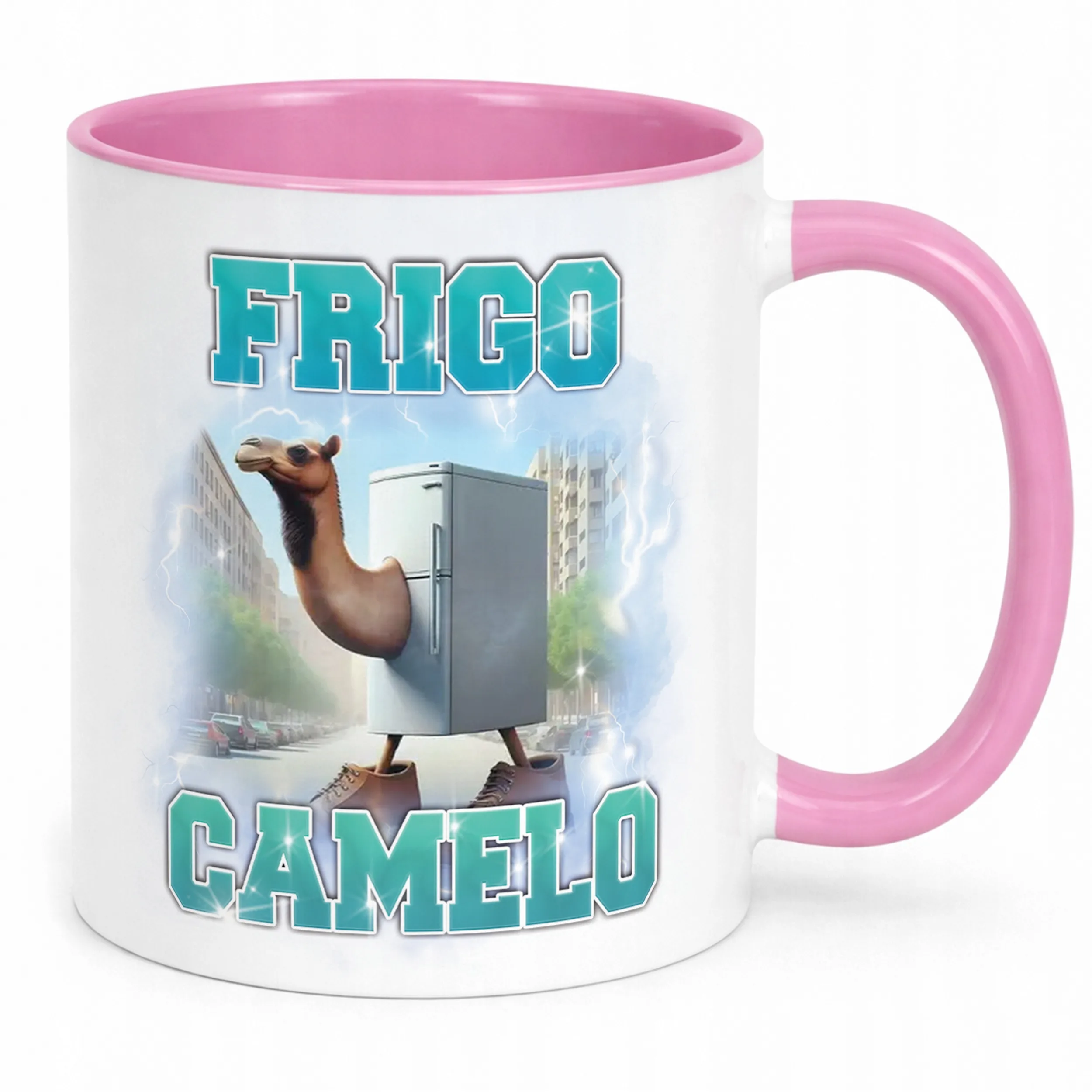 Kubek Różowy BRAINROT Frigo Camelo Memy Zabawny TikTok Viral