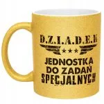 Złoty kubek brokatowy Dzień Dziadka Dla Dziadka Prezent Upominek