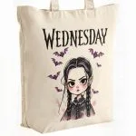 Torba bawełniana premium na zakupy Nevermore Wednesday Dla Fanów