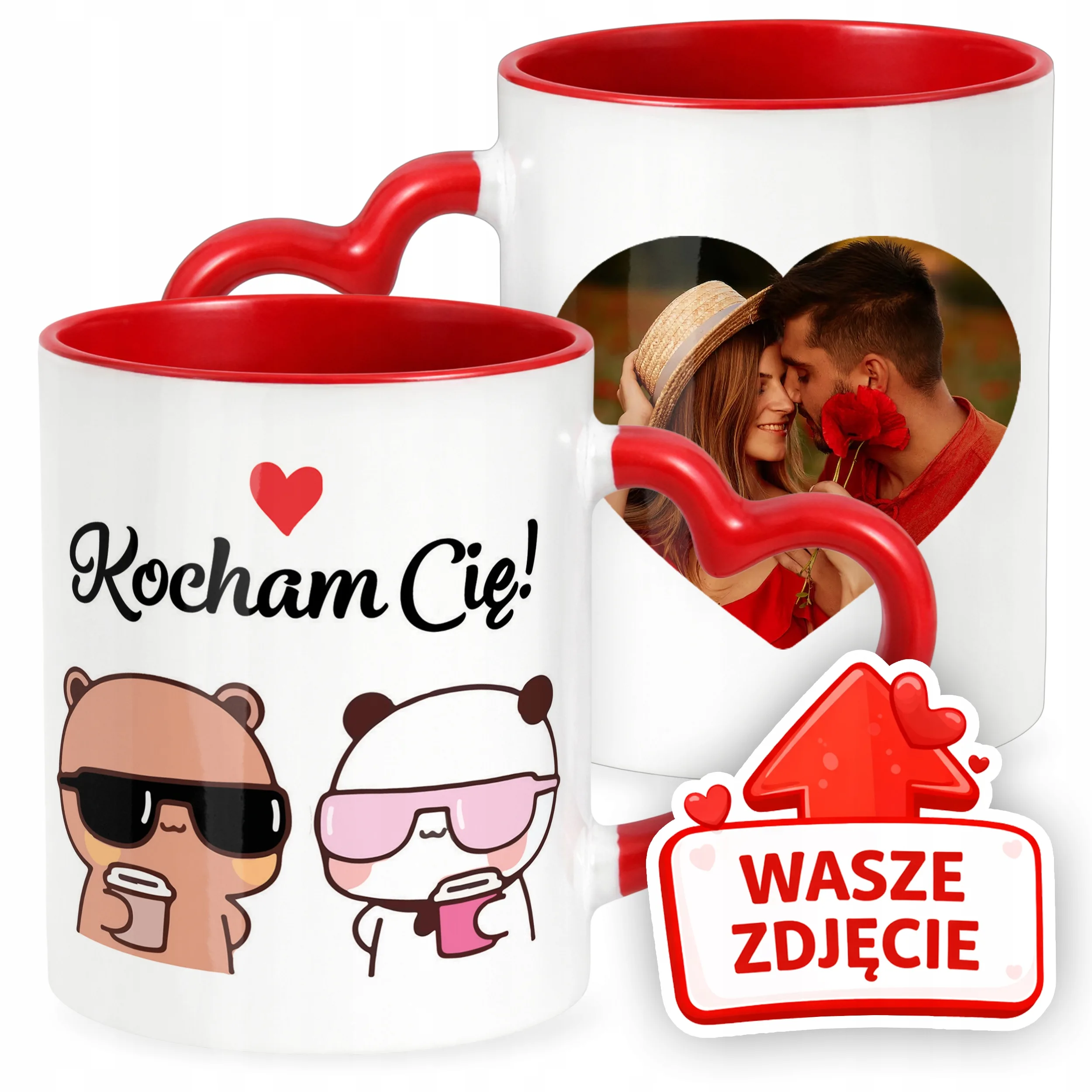 Kubek Walentynkowy Z Własnym Zdjęciem Serce Walentynki Prezent Upominek
