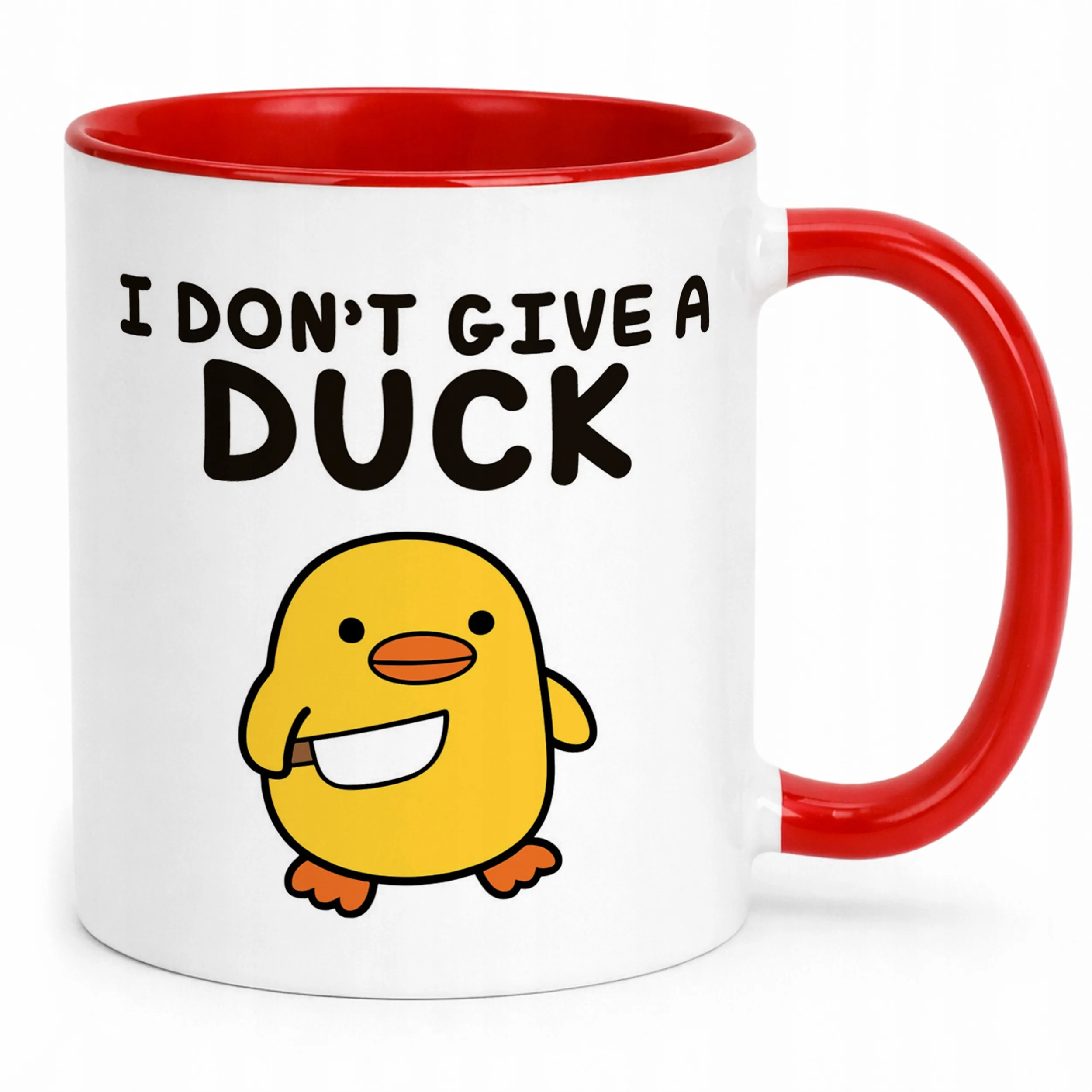 Kubek Czerwony I Don’t Give A Duck Śmieszny Zabawny Prezent
