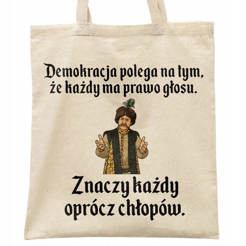 Torba bawełniana na zakupy 1670 Demokracja Polega Na Tym