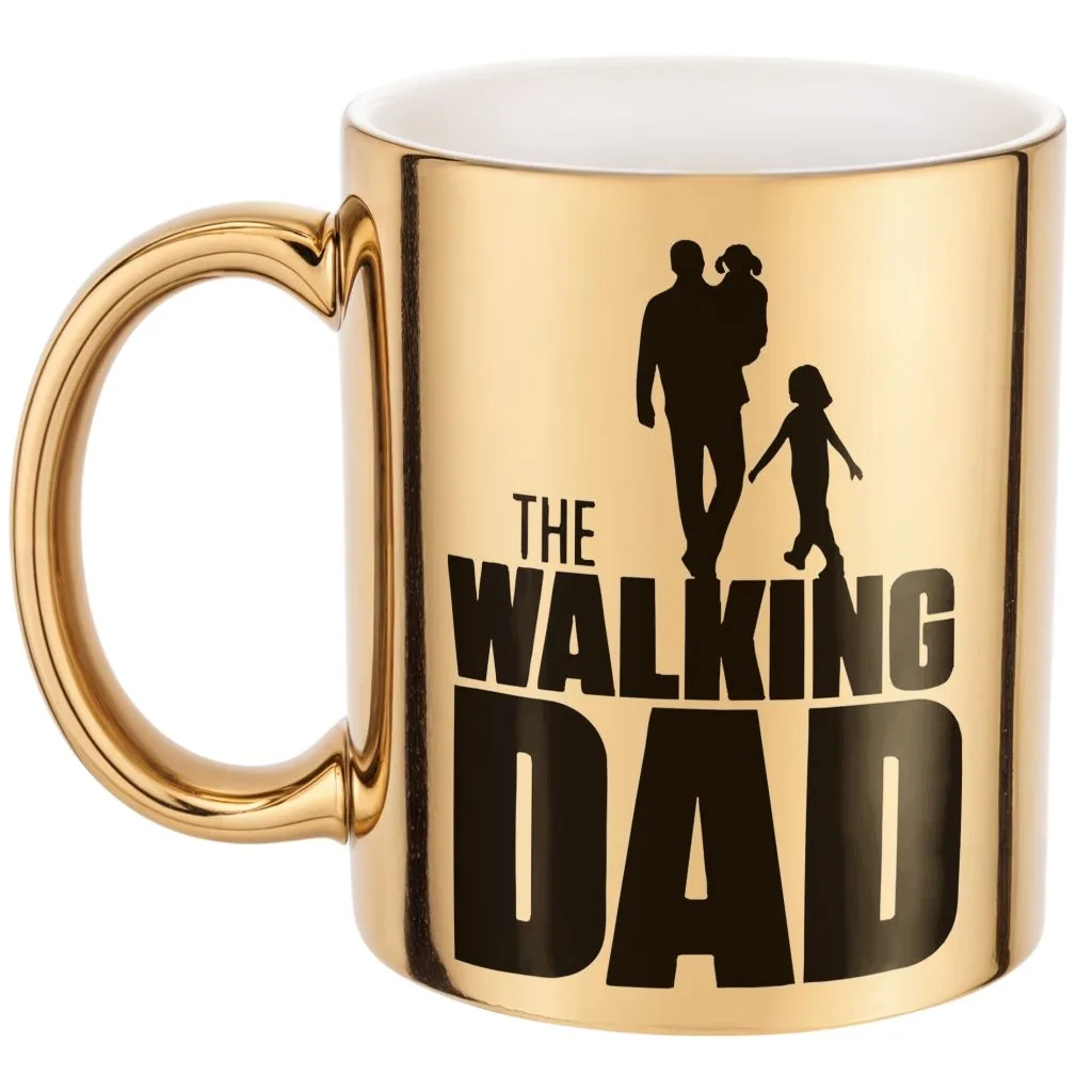 Złoty Kubek Dzień Ojca Dla Taty The Walking Dad Prezent