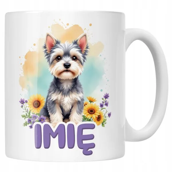 Kubek ceramiczny personalizowany Pies Piesek Zwierzak Słodki Dla Dzieci